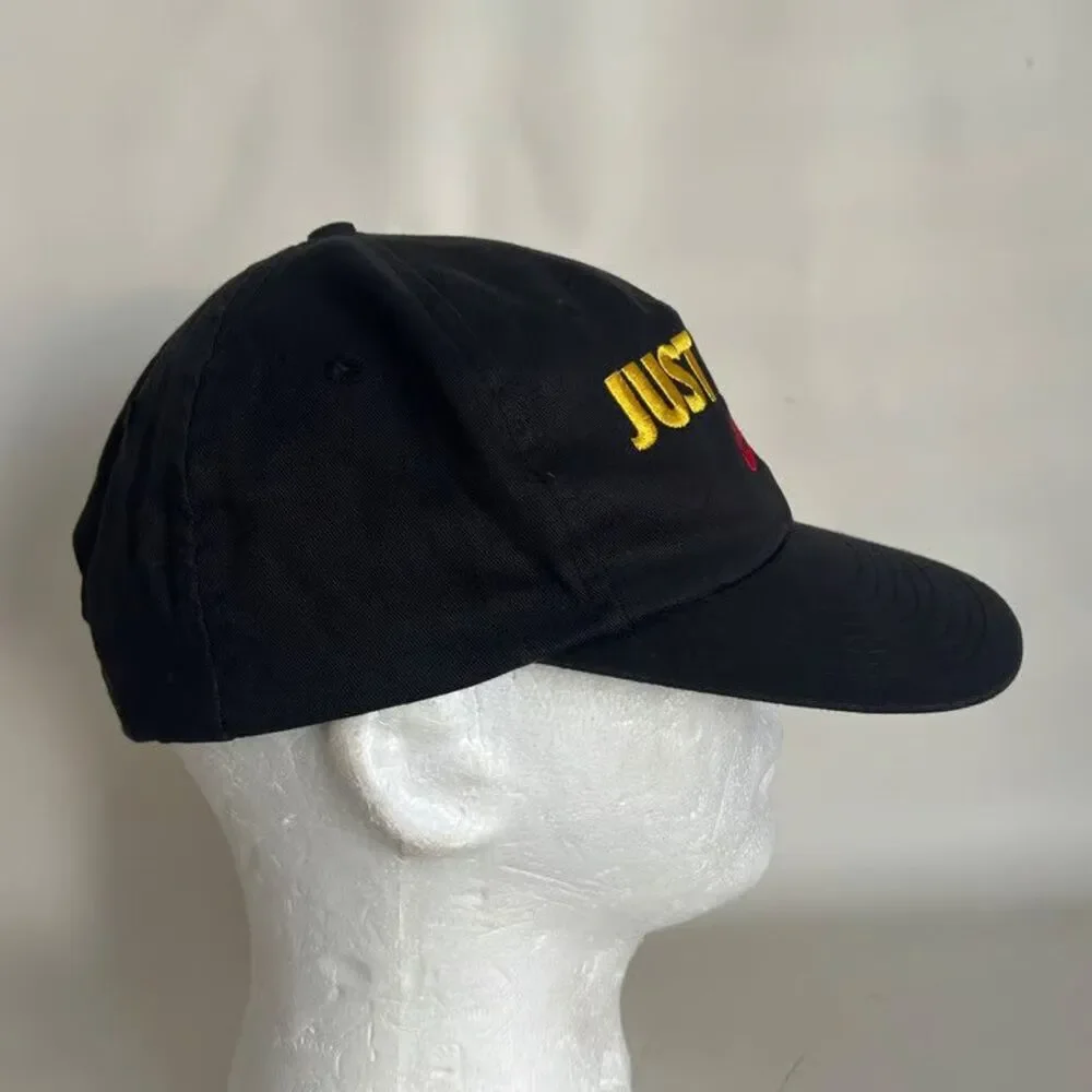 Nike Just Do It Hat Mens Black Yellow Red Embroidered Logo Snapback Baseball Cap